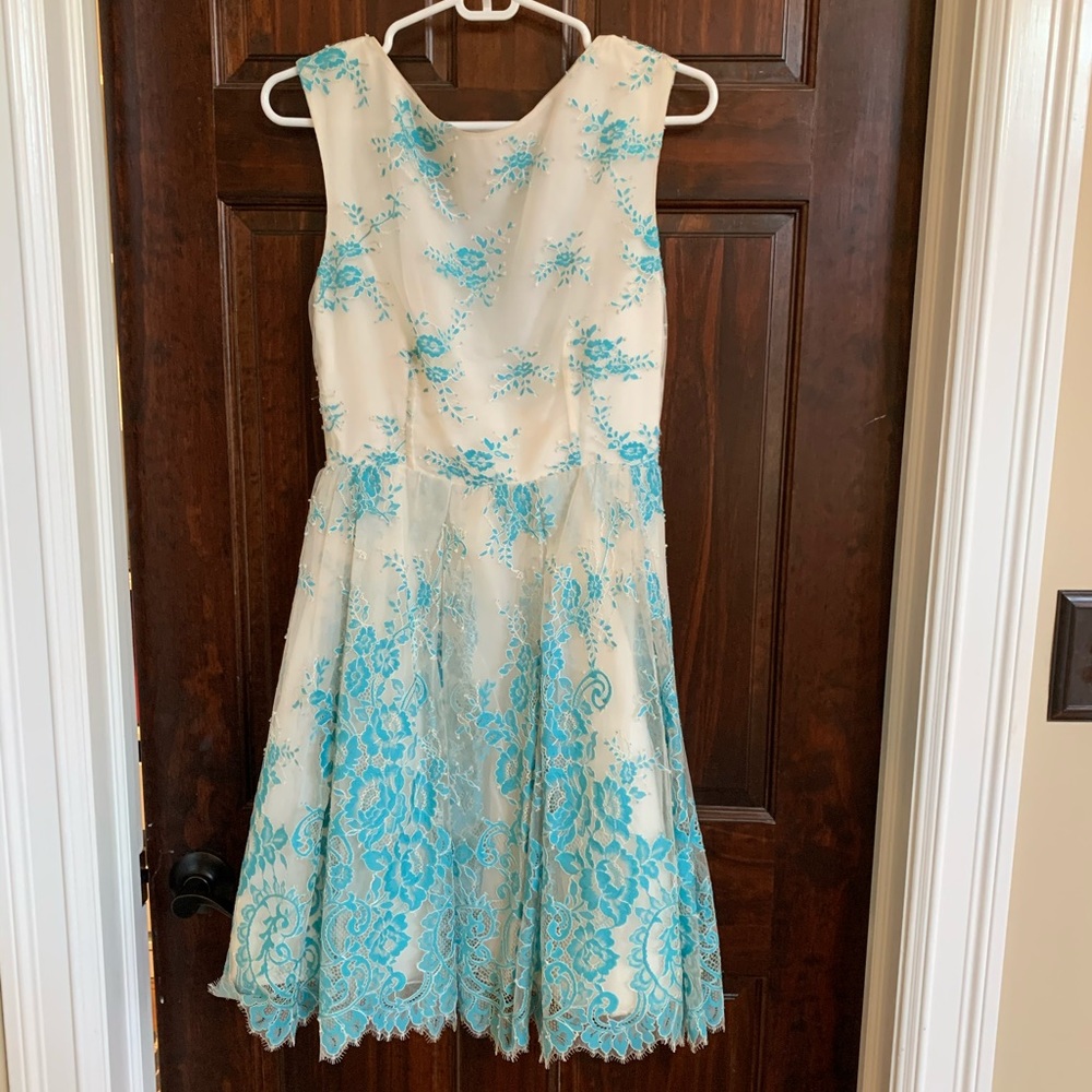 Alice + Olivia Fila Flare Box Pleat Dress